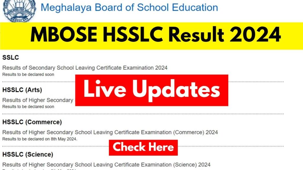 MBOSE SSLC HSSLC Arts Result 2024